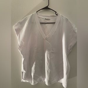 White V Neck Tshirt